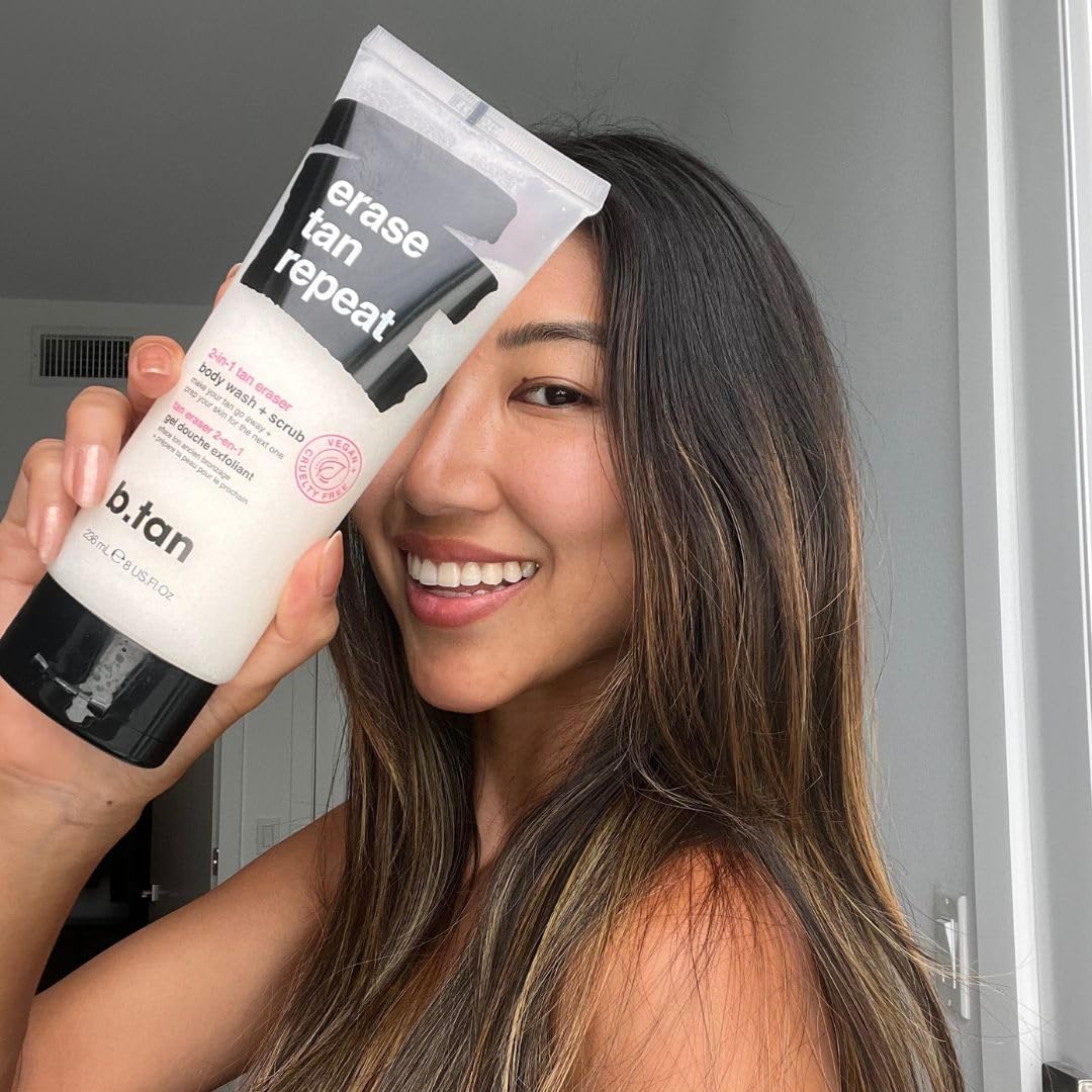 B.TAN bottle and label shot reinforces product credibility and usage hints