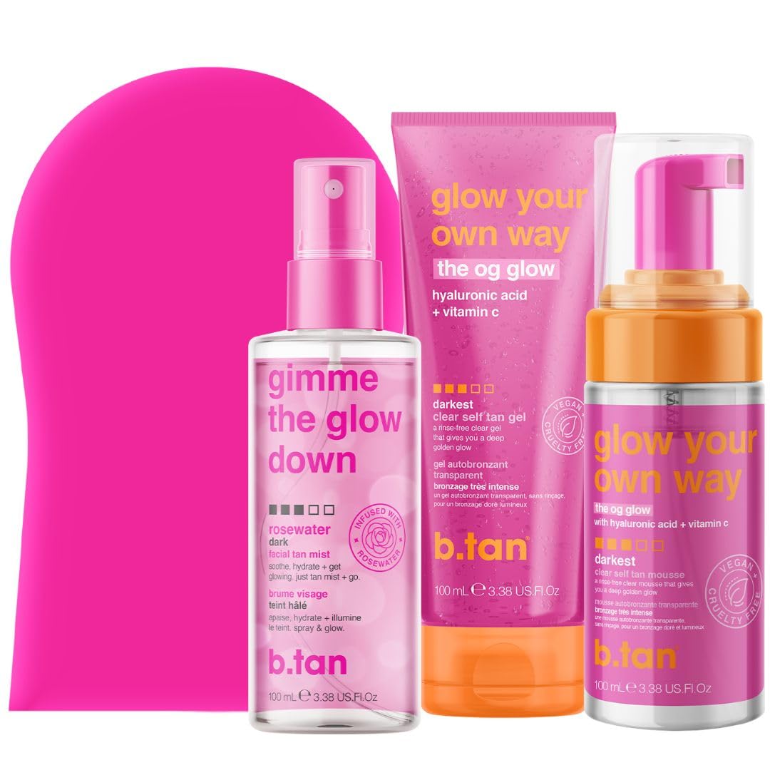B.TAN Clear Face Tan Mist bottle for head-to-toe glow