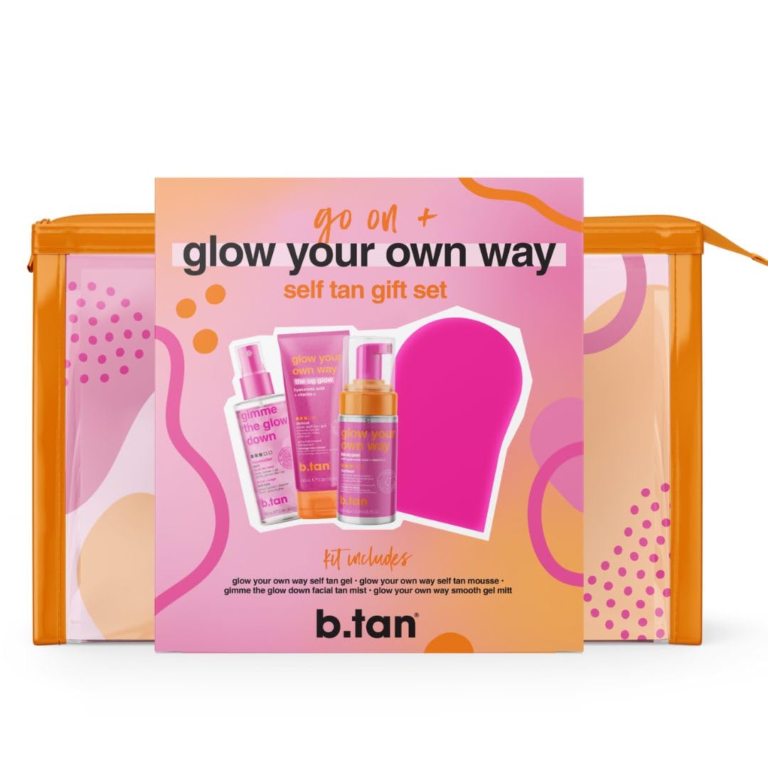 B.TAN Clear Self Tan Gel Travel Size Kit for on-the-go glow