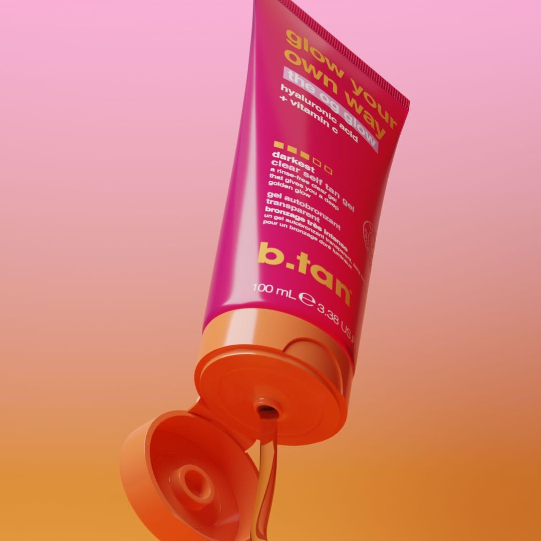 B.TAN Clear Self Tan Mousse bottle with hydrating formula