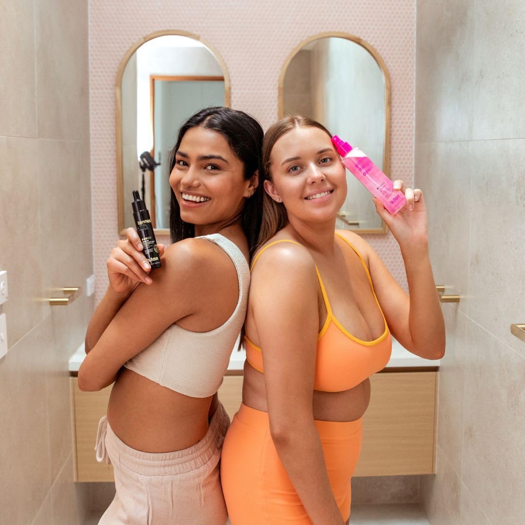 B.TAN drops applied to body for a seamless bronze glow.