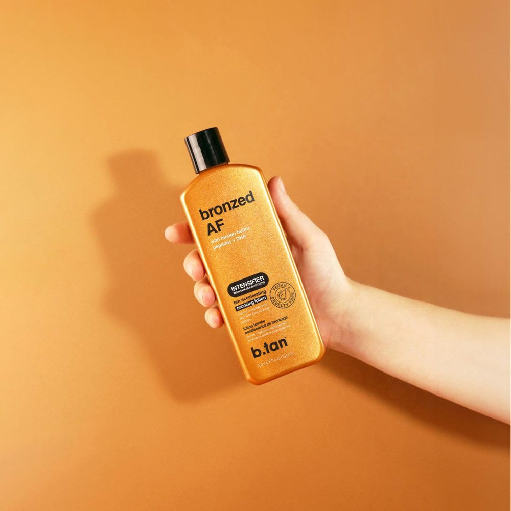 B.TAN Easy to apply; shake well and apply evenly for coverage
