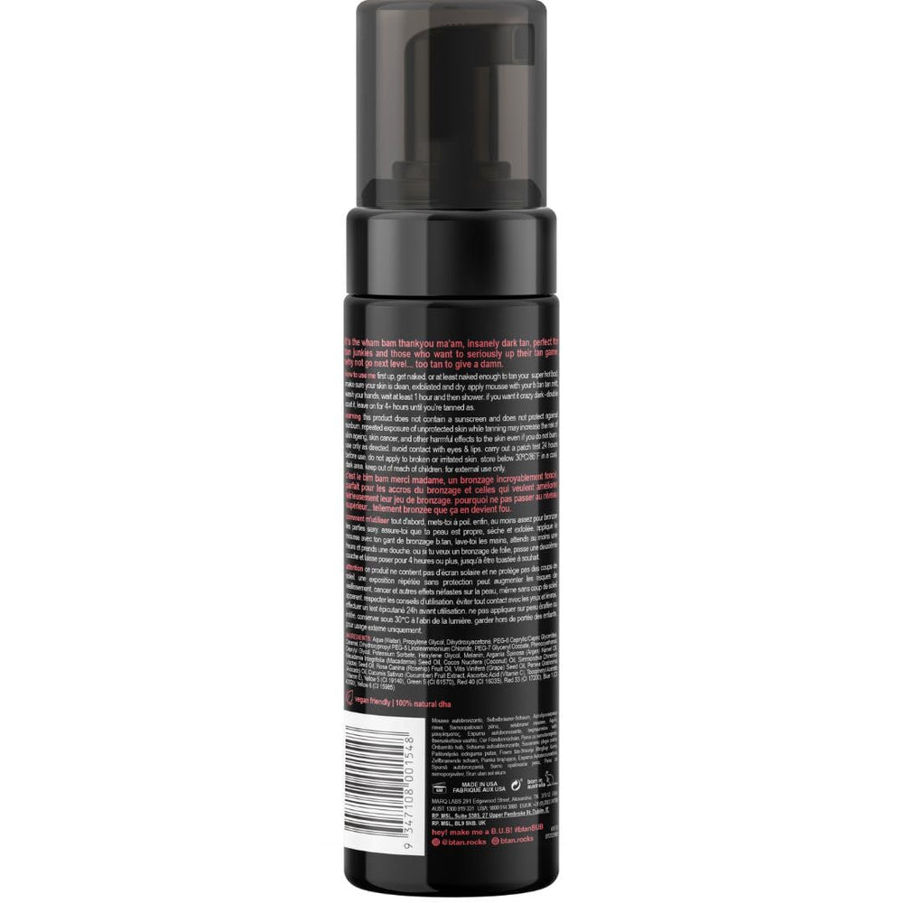 B.TAN Ultra Dark mousse with application mitt for smooth blending