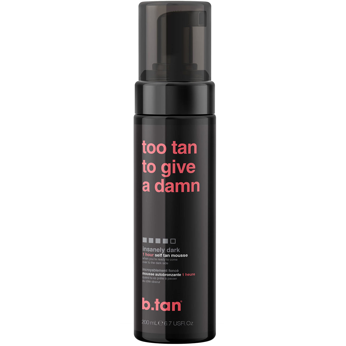 B.TAN Ultra Dark self Tanner Mousse bottle for quick bronze glow