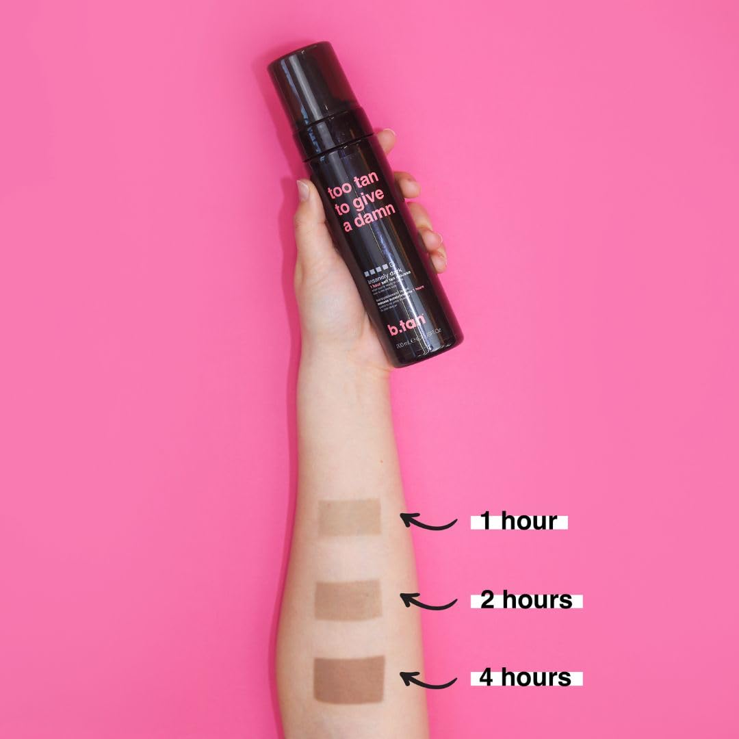 B.TAN Ultra Dark on face and body for seamless express tan