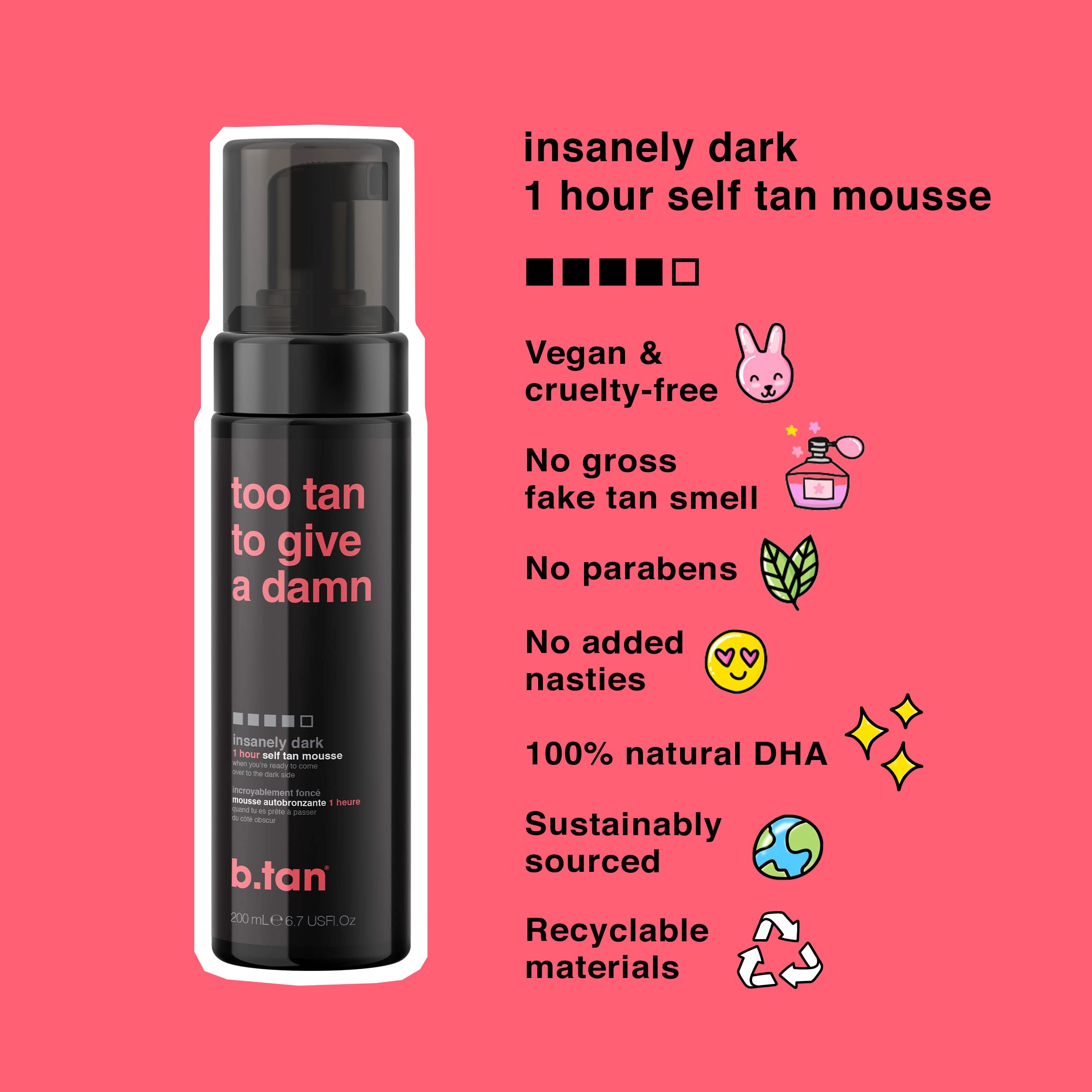 B.TAN Ultra Dark mousse foam-dispense ready for application
