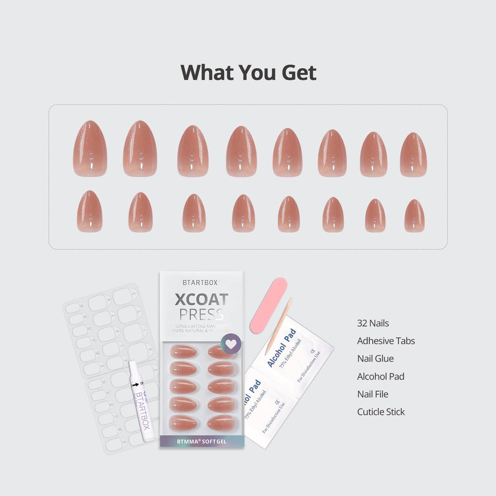 BTArtbox 32-nail kit with 16 sizes for a precise fit.