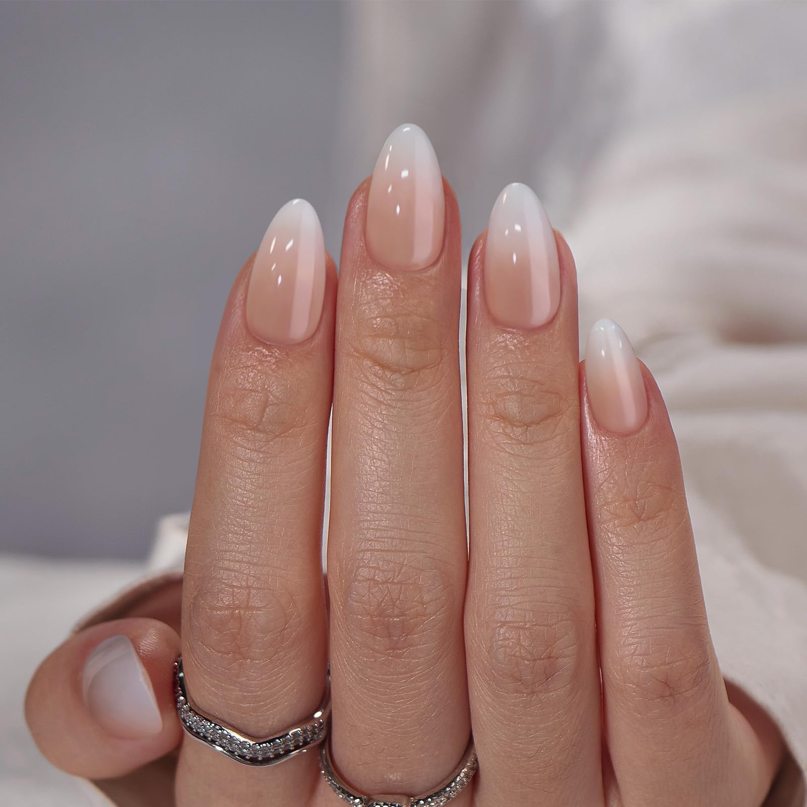 BTArtbox almond press-on nails packaging, compact for easy storage and travel.
