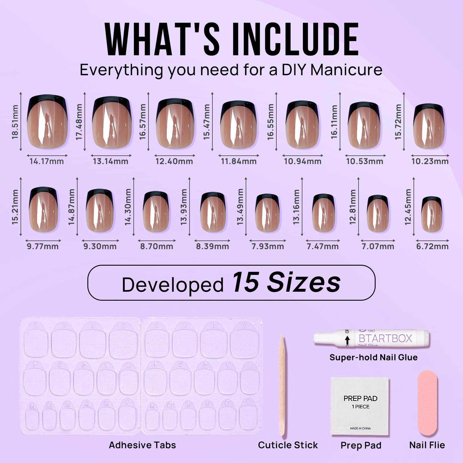 BTArtbox Braveheart nails double-sided file highlighting kit essentials.
