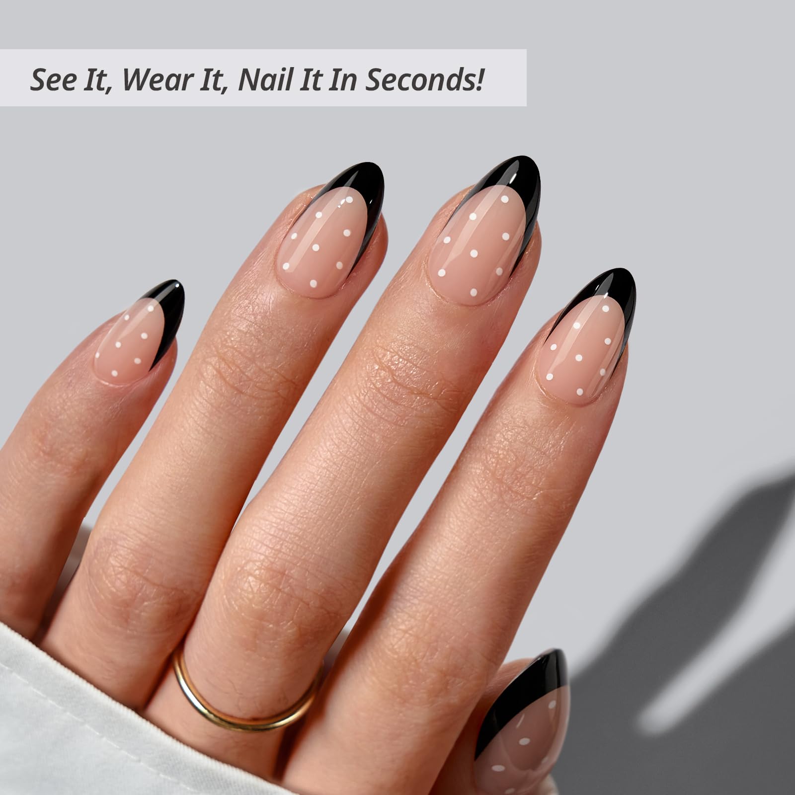 BTArtbox Dot Couture nails on hand show natural flex and seamless cuticle blending.