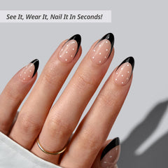 BTArtbox Dot Couture nails on hand show natural flex and seamless cuticle blending.