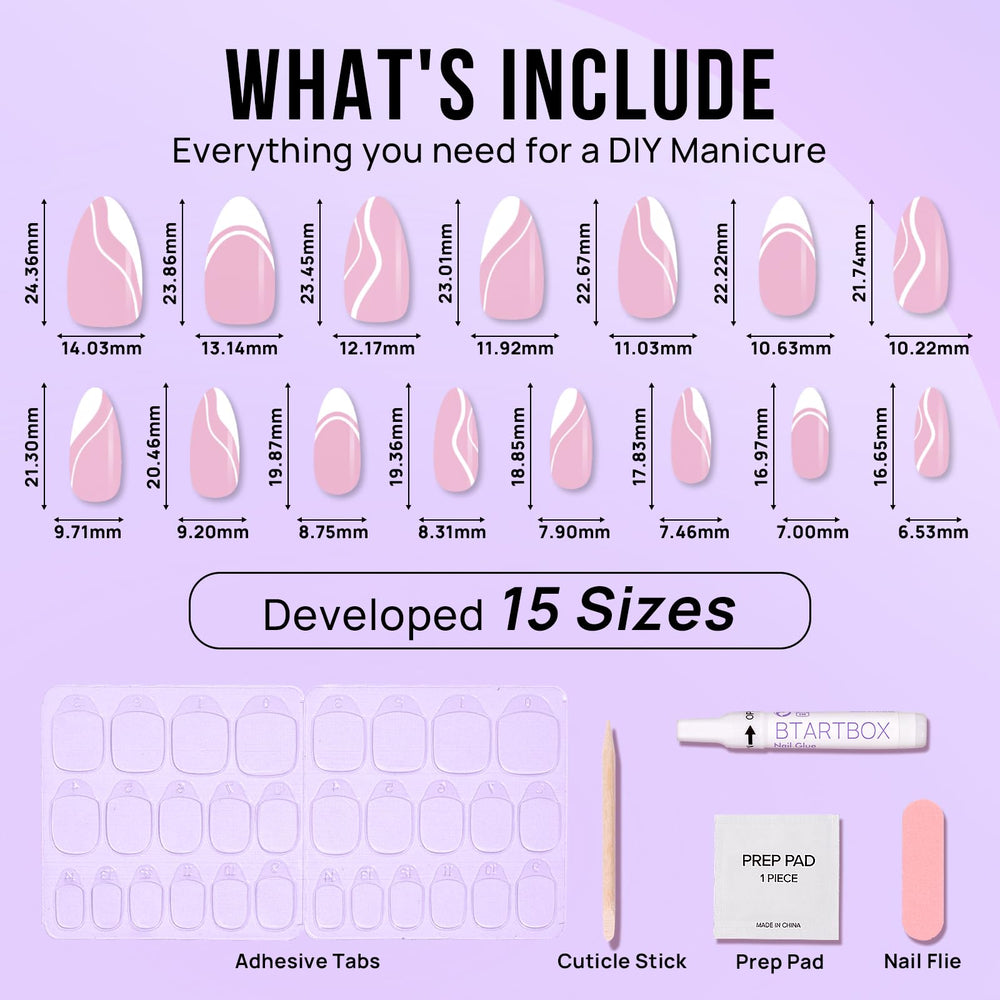 BTArtbox flexible soft gel nails with natural-looking nail bed