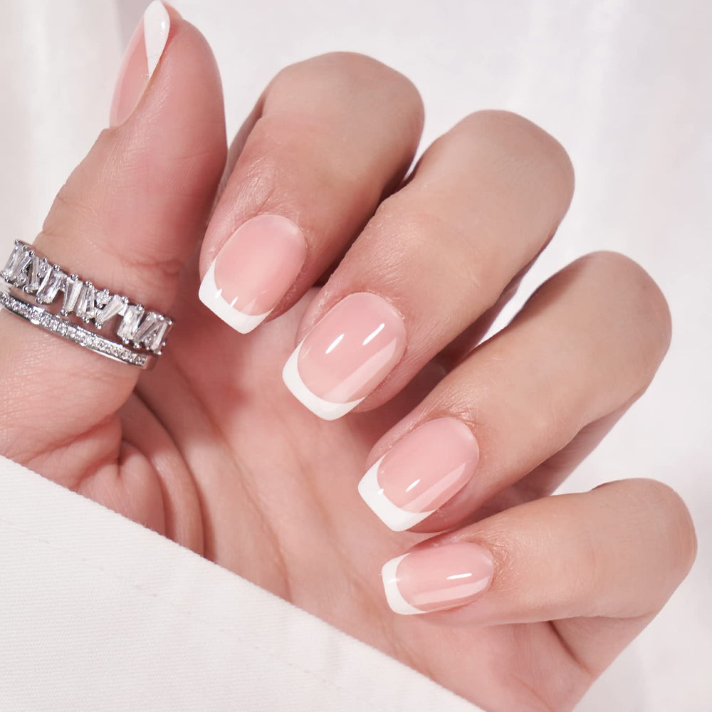 BTArtbox French Tip nails included tools kit for immediate use.
