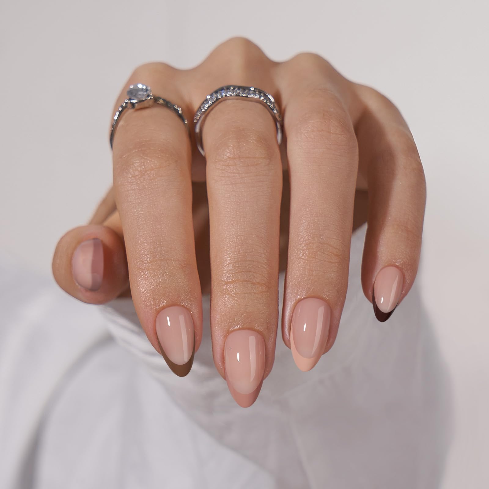 BTArtbox French Tip press-on nails kit view for easy at-home manicure