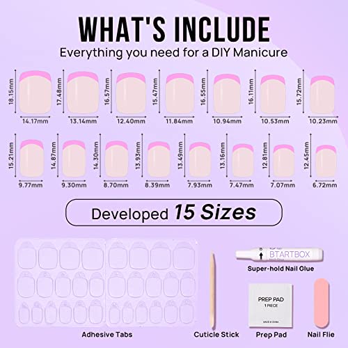 BTArtbox manicure kit includes glue, tabs, and box for organized results.