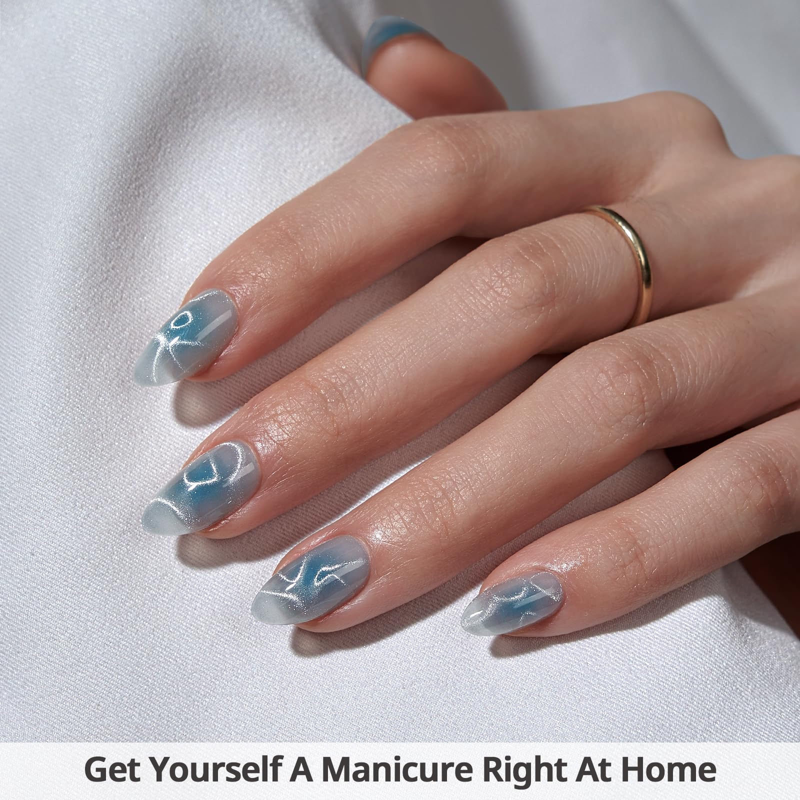 BTArtbox lamp-curable nails showing gel glue compatibility for instant cure