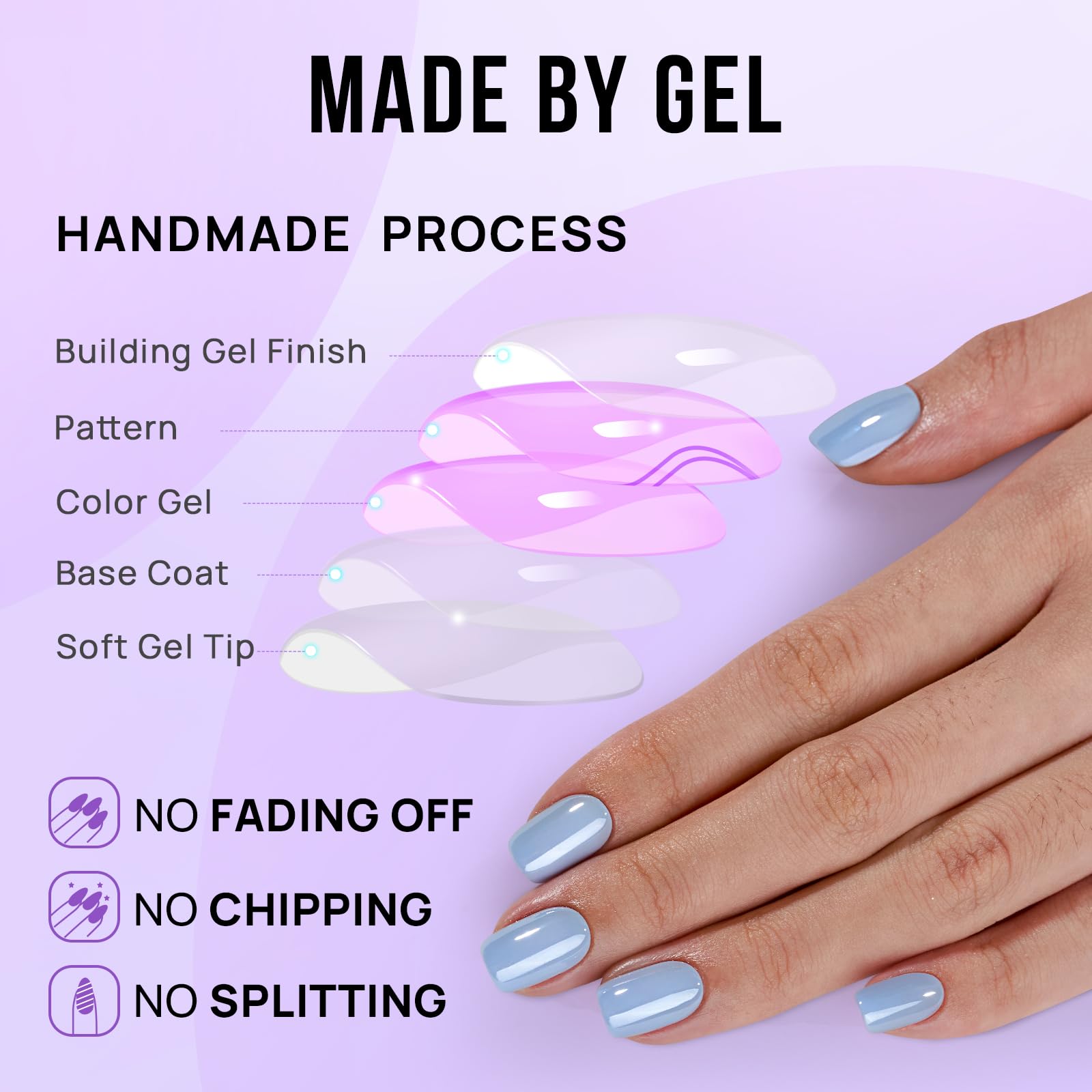 BTArtbox nail glue and adhesive tabs included for versatile wear.