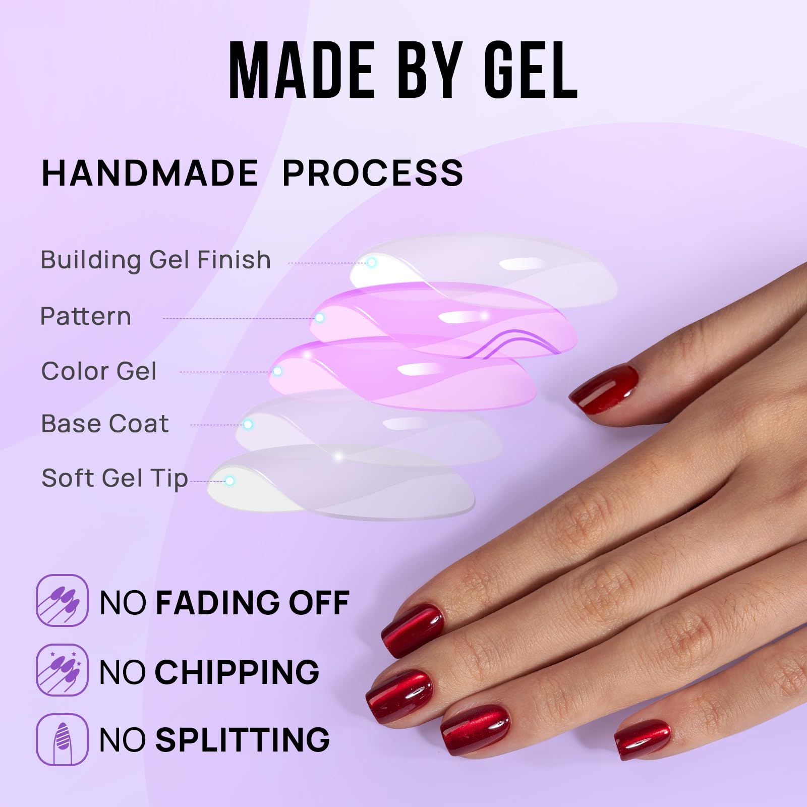 BTArtbox nail glue and adhesive tabs included for secure application.
