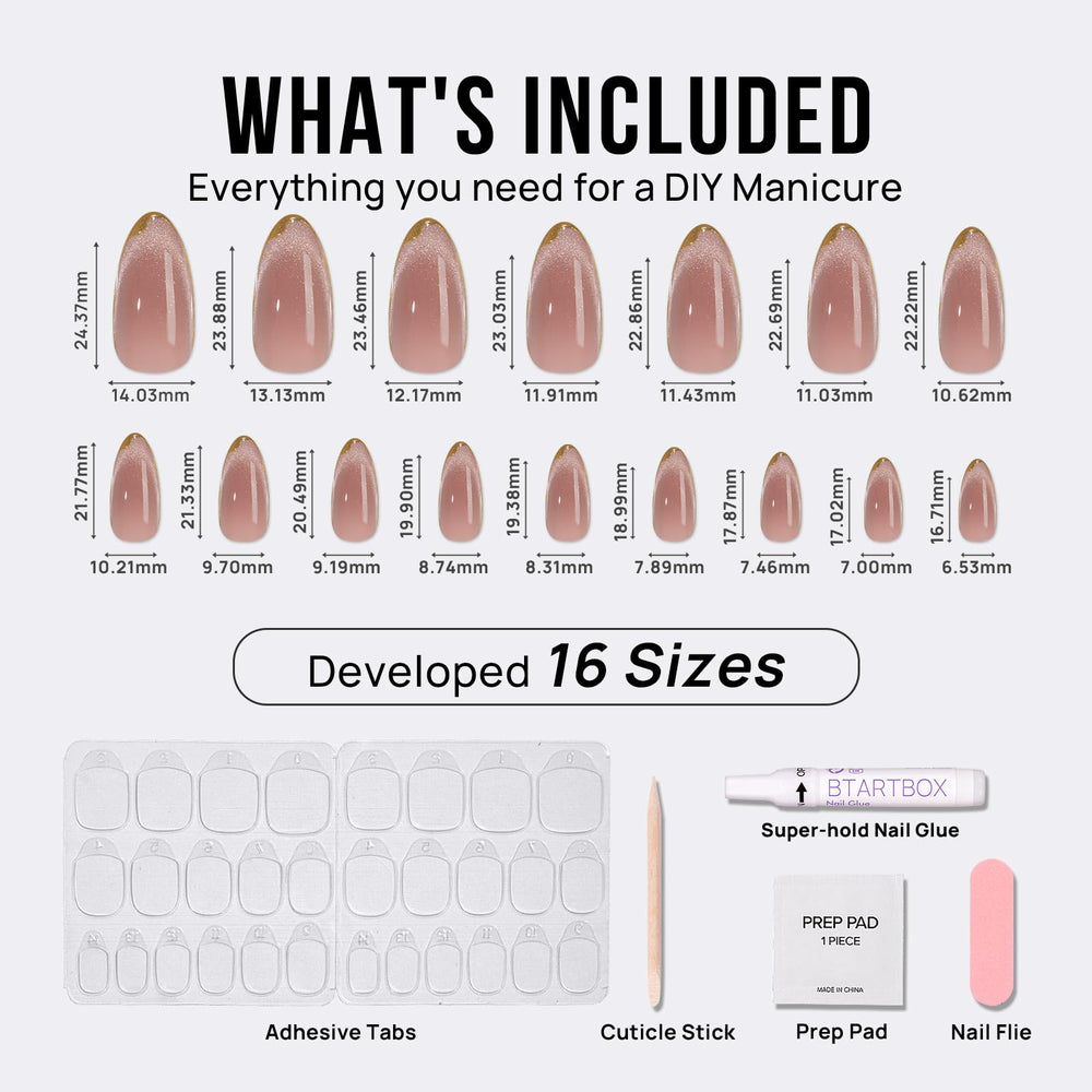 BTArtbox 16-size nail kit ensures a precise custom fit