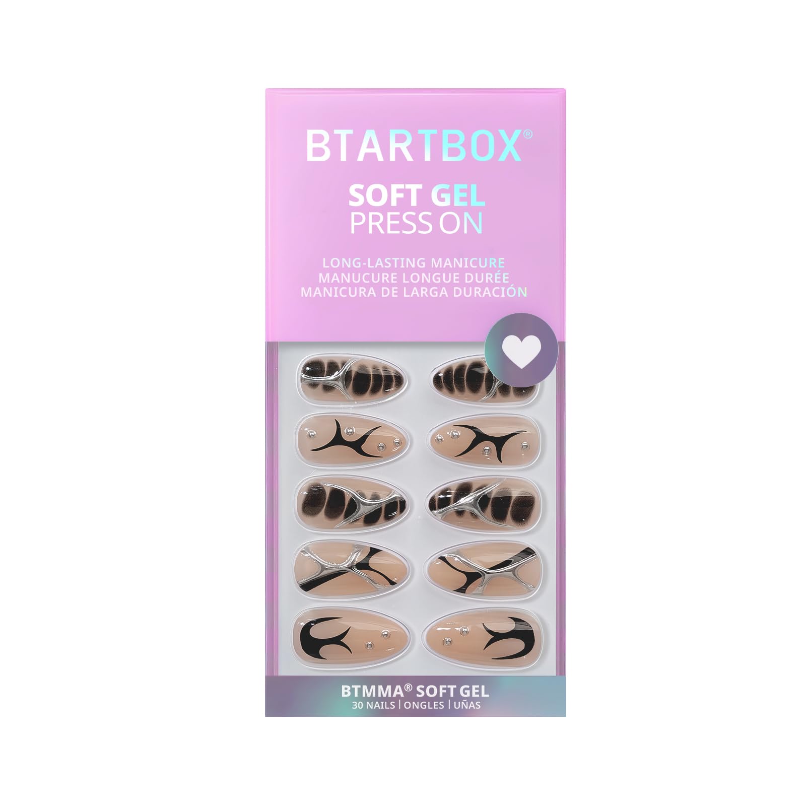 BTArtbox 30 nails in 15 sizes kit fits diverse nails