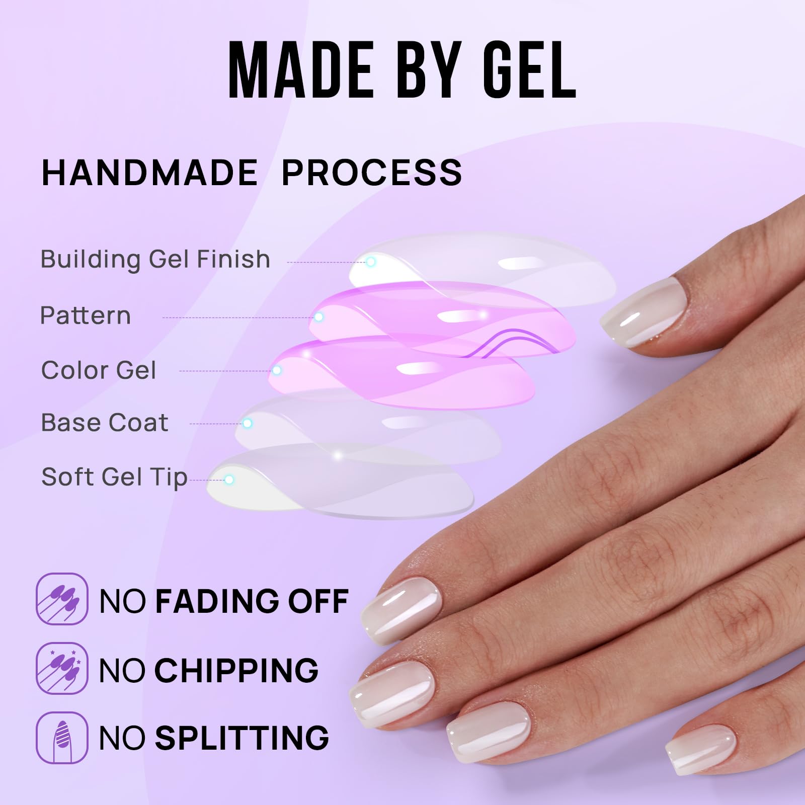 BTArtbox nails being applied demonstrates effortless adhesion and a comfortable fit.