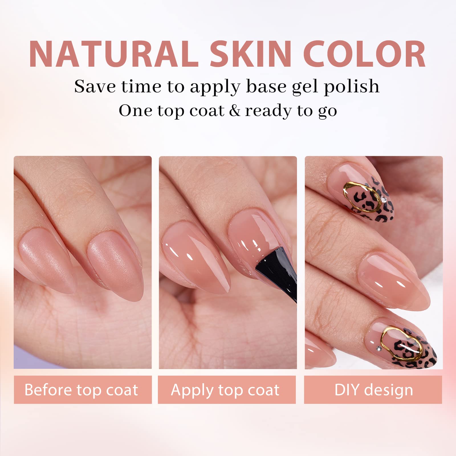 BTArtbox natural semi-transparent tips provide breathable, seamless look.