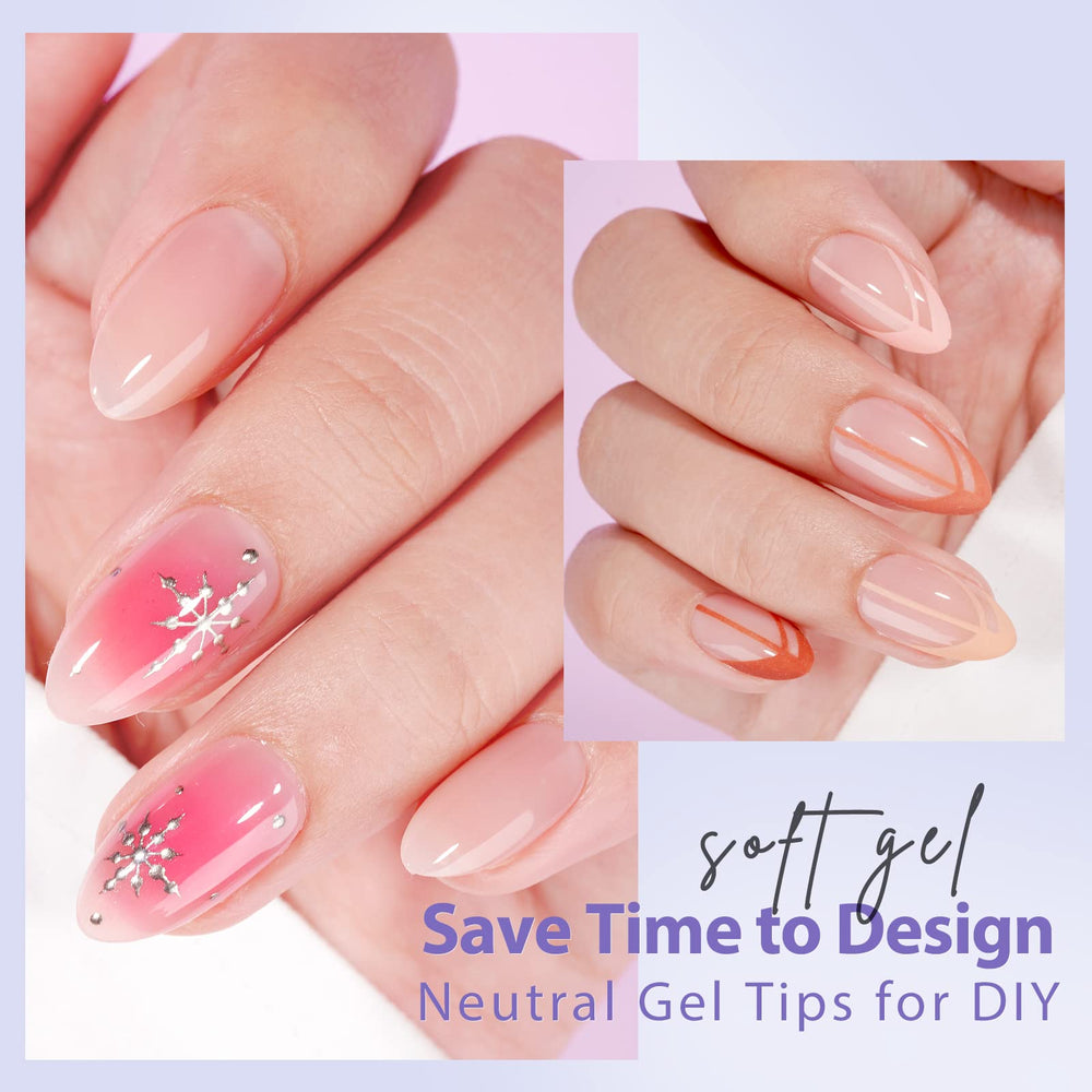 BTArtbox nude pre-colored tips ideal for quick daily nail art.