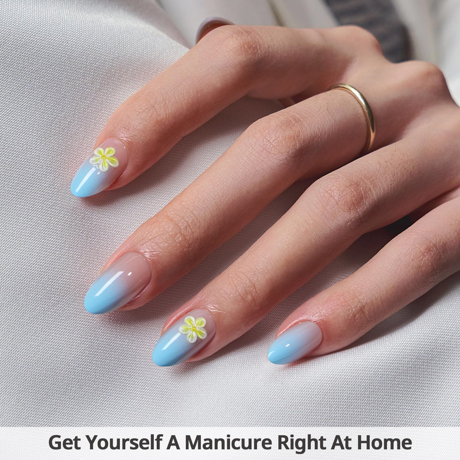 BTArtbox ombre nails on hand showing soft opaque finish for daily wear