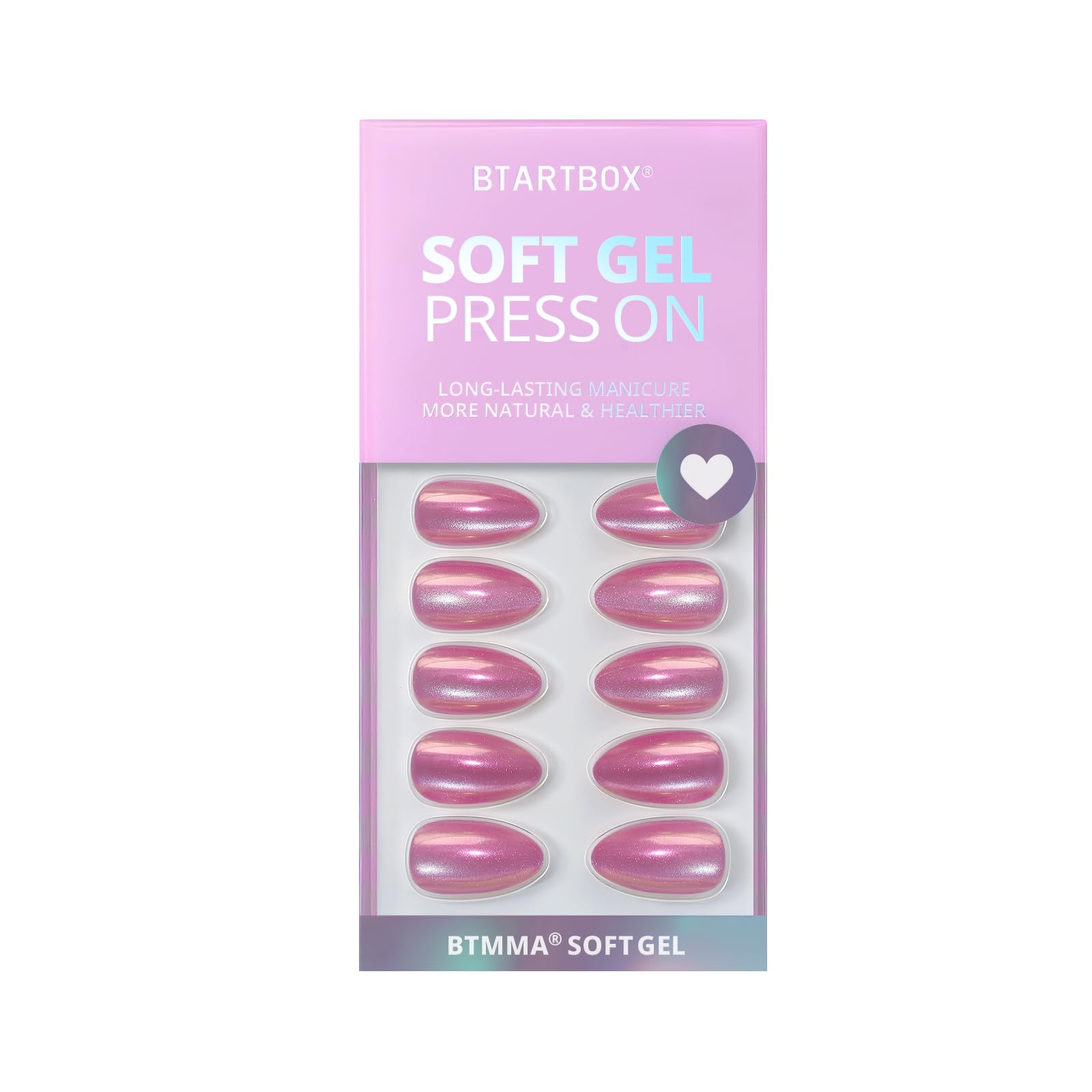 BTArtbox pink cat eye nails glisten with builder gel-inspired durability.