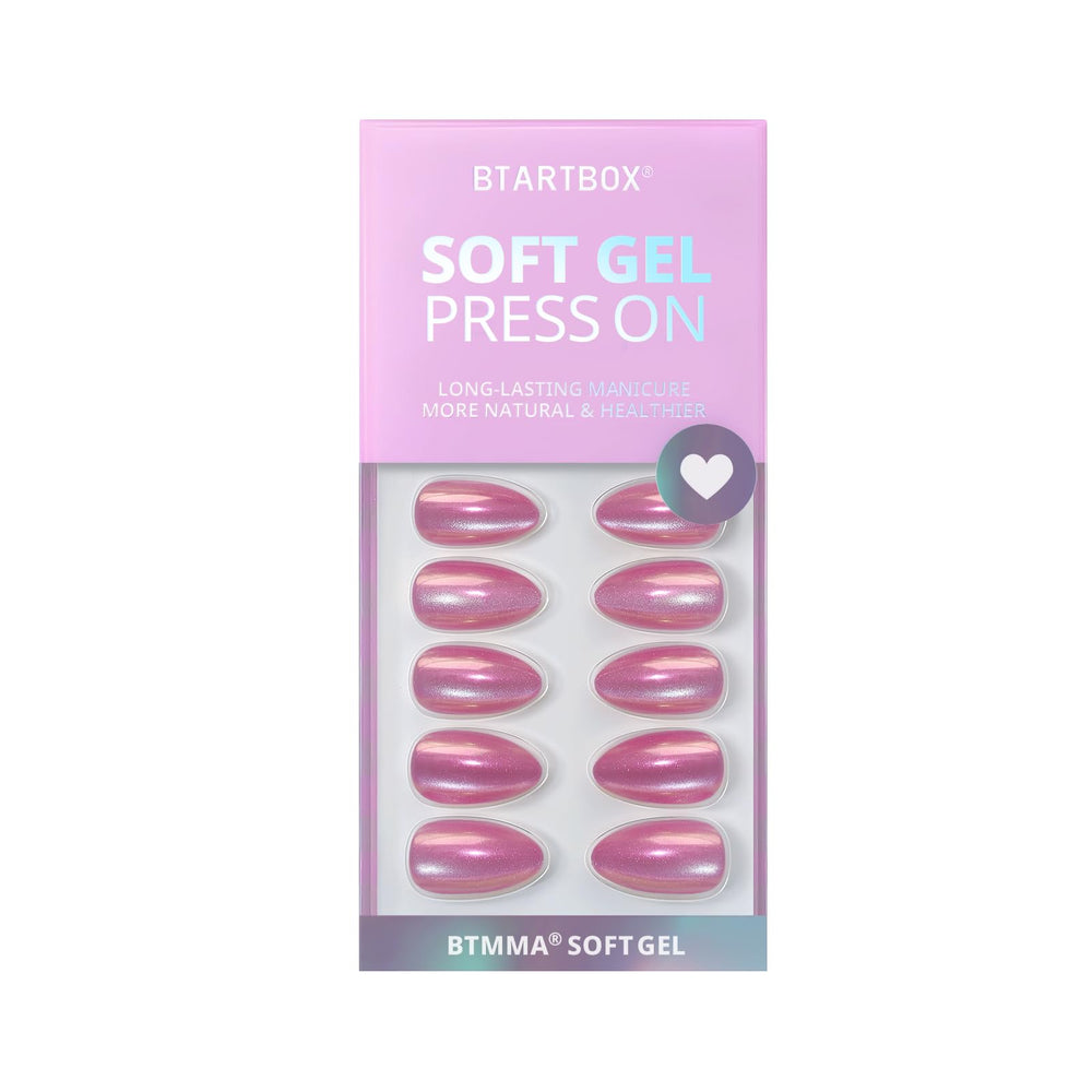BTArtbox pink cat eye nails glisten with builder gel-inspired durability.