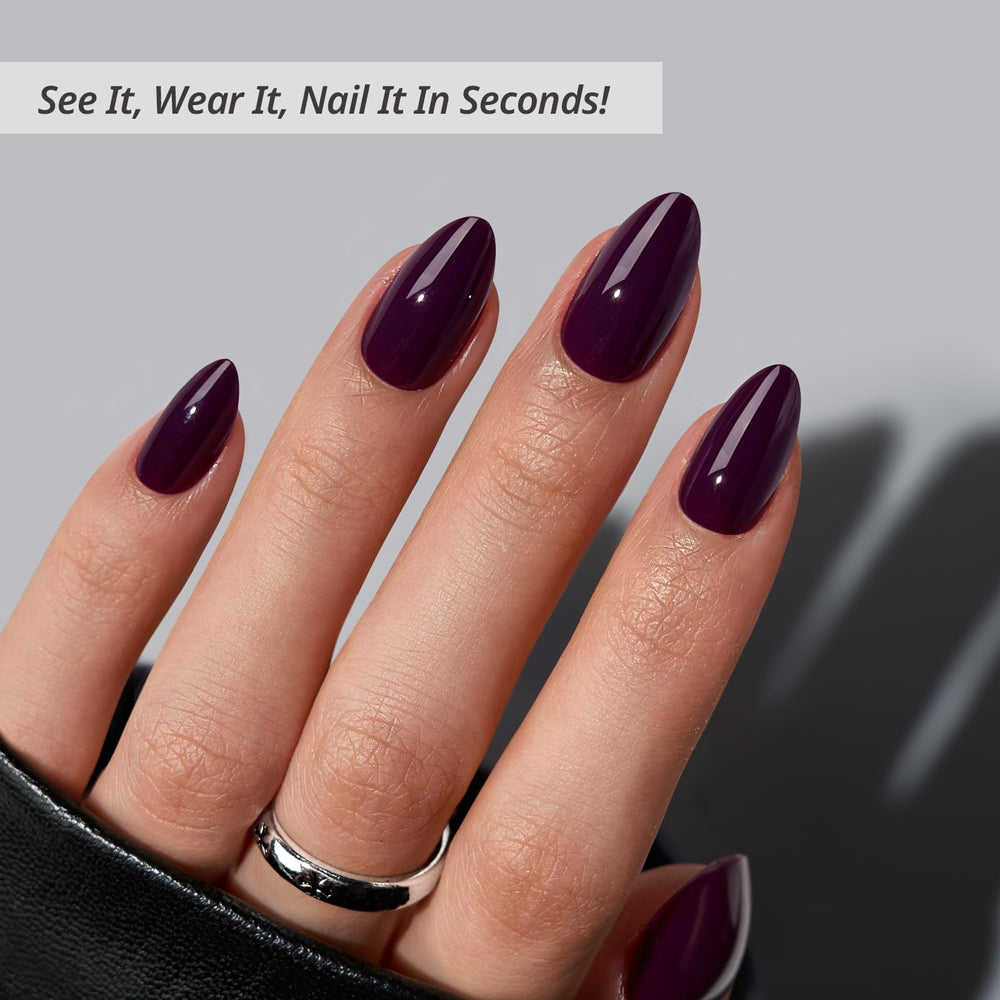 BTArtbox Poison Potion nails applied with glue for secure salon-like results