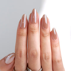 BTArtbox almond chrome nails with chrome finish for a bold salon look