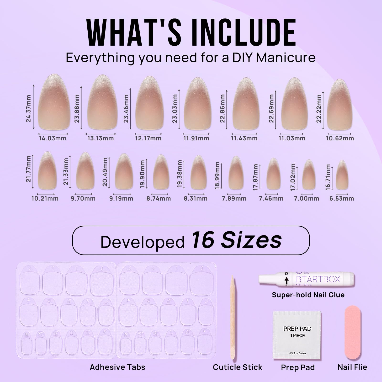 BTArtbox gel-pattern nails showcase shimmer