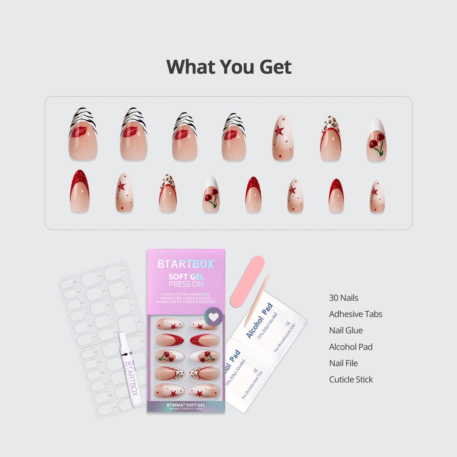 BTArtbox almond nail file for smooth shaping and prep.