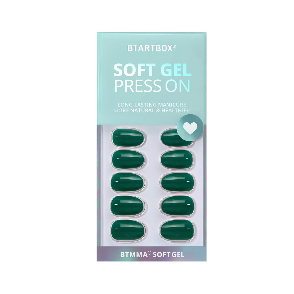 BTArtbox close-up of dark green pattern highlighting gel finish and durability.