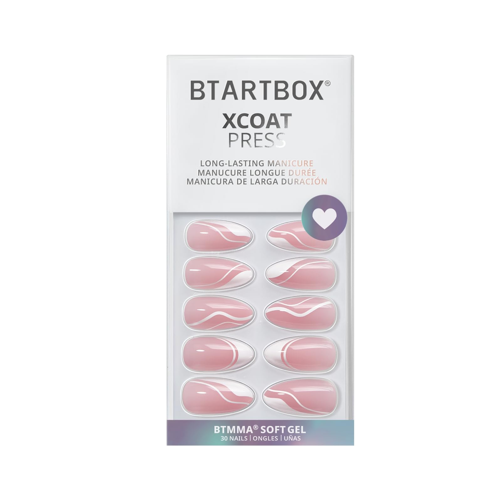 BTArtbox reusable press-on nail set with storage box for organized nails
