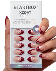 BTArtbox Rococo Bloom close-up of 3D red flower details for a bold manicure
