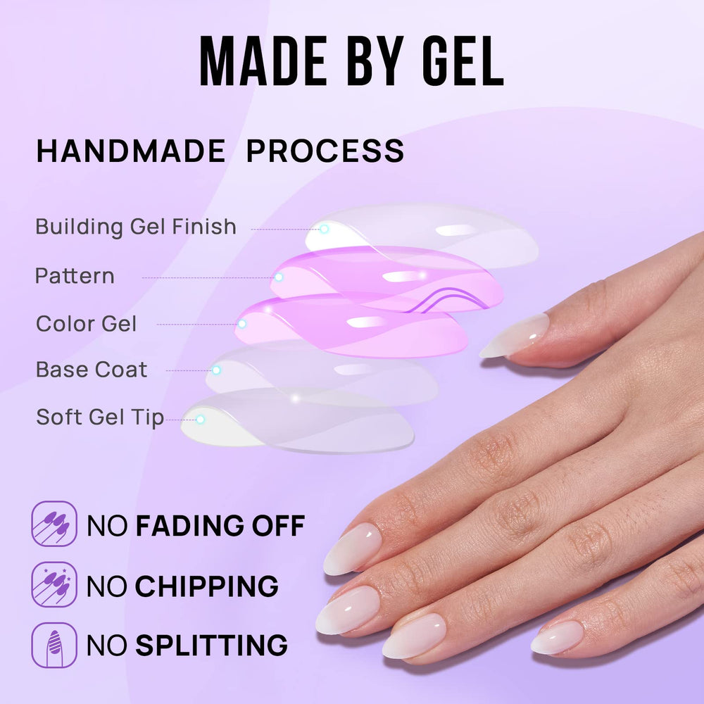 BTArtbox soft gel nails offer flexible wear with zero pressure on nail beds.