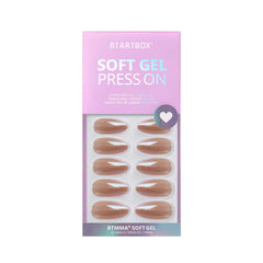 BTArtbox soft gel almond nails offering a natural, flexible fit