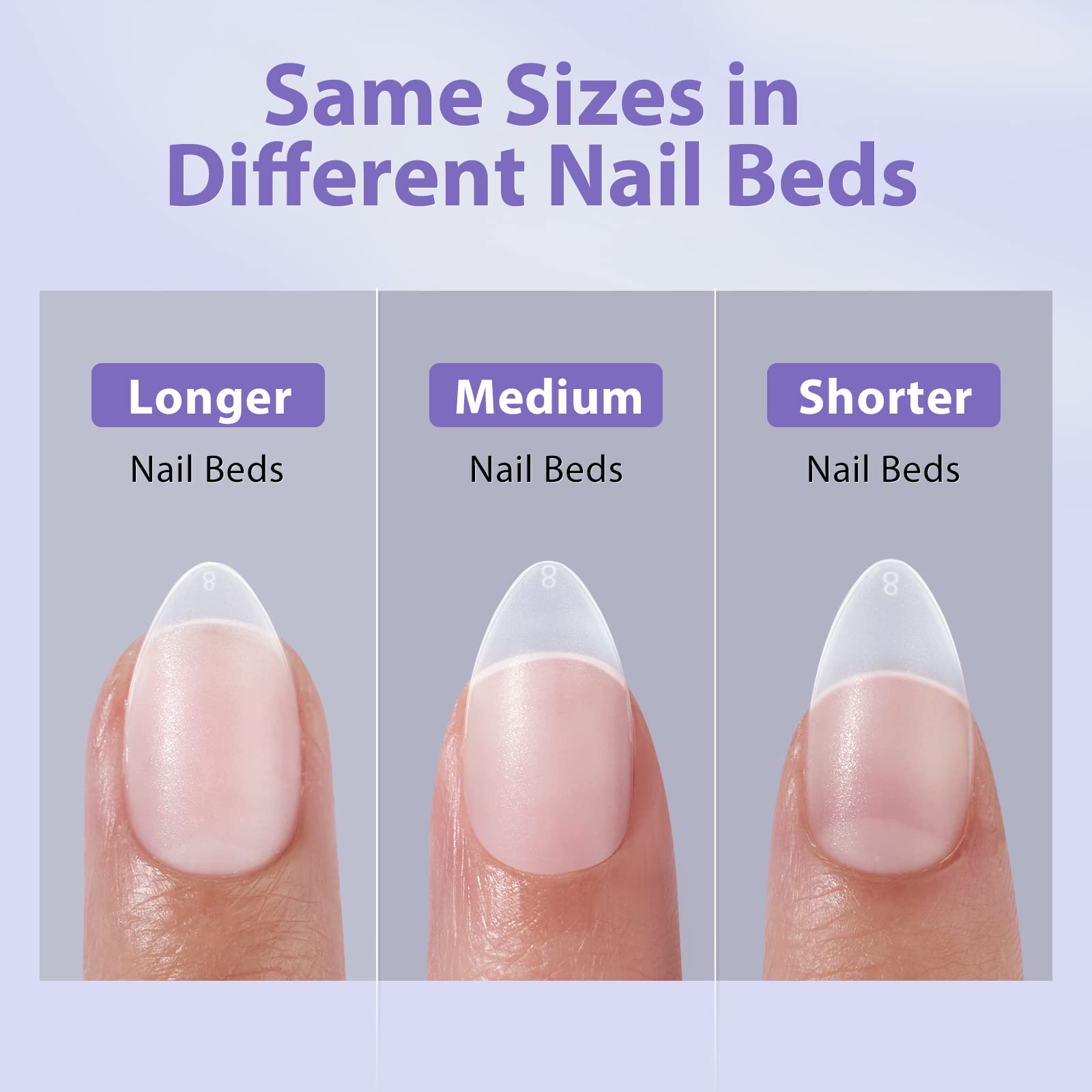 BTArtbox soft gel nail tips with ultra-thin back edge for comfortable wear.