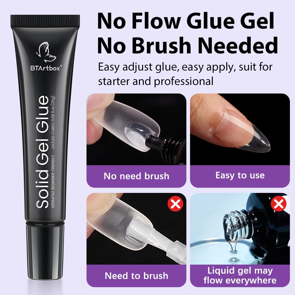 BTArtbox Solid Nail Gel enables 3D nail art shaping.