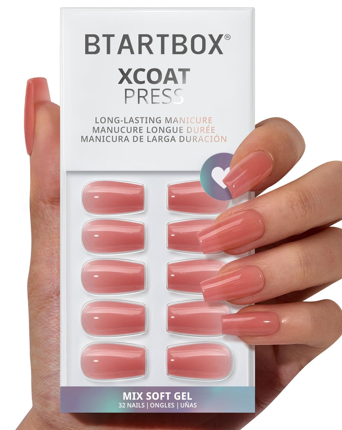 BTArtbox Warm Hug Cinnamon Red nails with natural finish for daily wear.