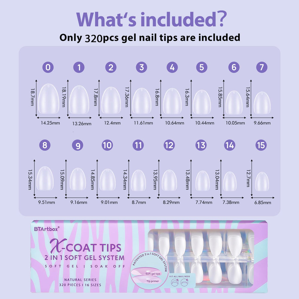 BTArtbox XCOATTIPS easy soak-off for clean removal