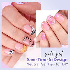 BTArtbox XCOATTIPS natural finish soft gel tips with precise cuticle taper.