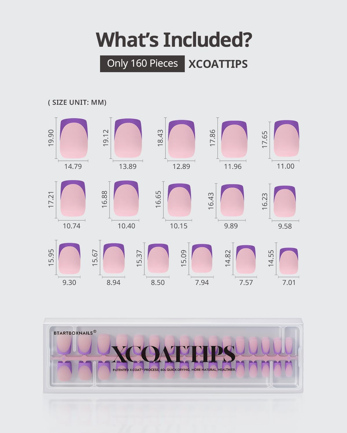 BTArtboxnails 160-piece pack provides abundant options for multiple looks