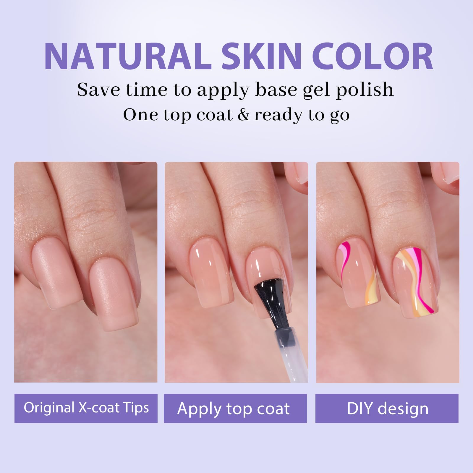 BTArtboxnails tips adapt for flat and curved nails with malleable gel