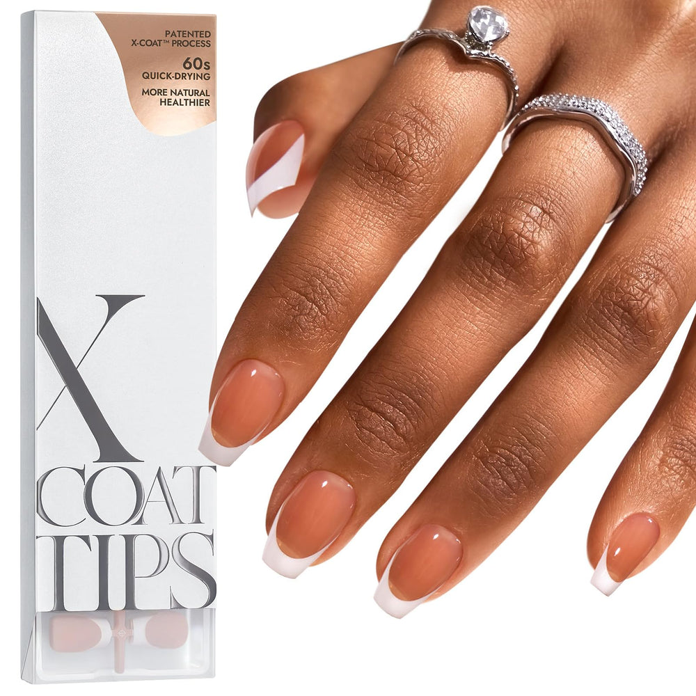 BTArtboxnails French tip press-on nails set with neutral tips for easy at-home manicure