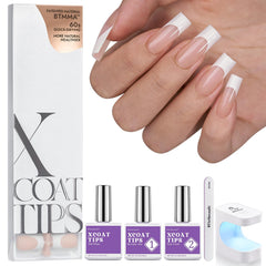 BTArtboxnails French tip press-on nails for a salon-like French finish.