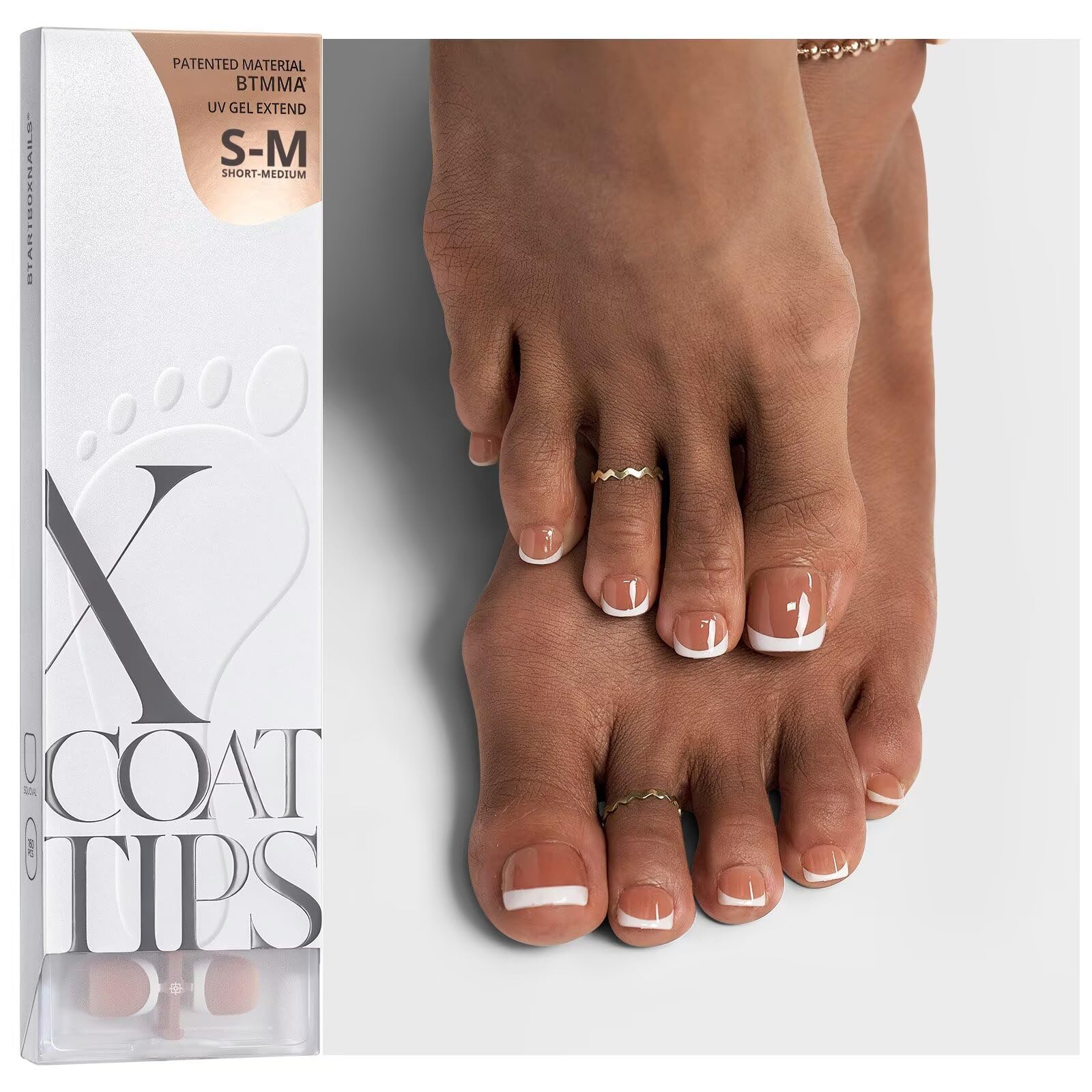 BTArtboxnails French toe nail tips 160pcs offer versatile sizing for natural fits.