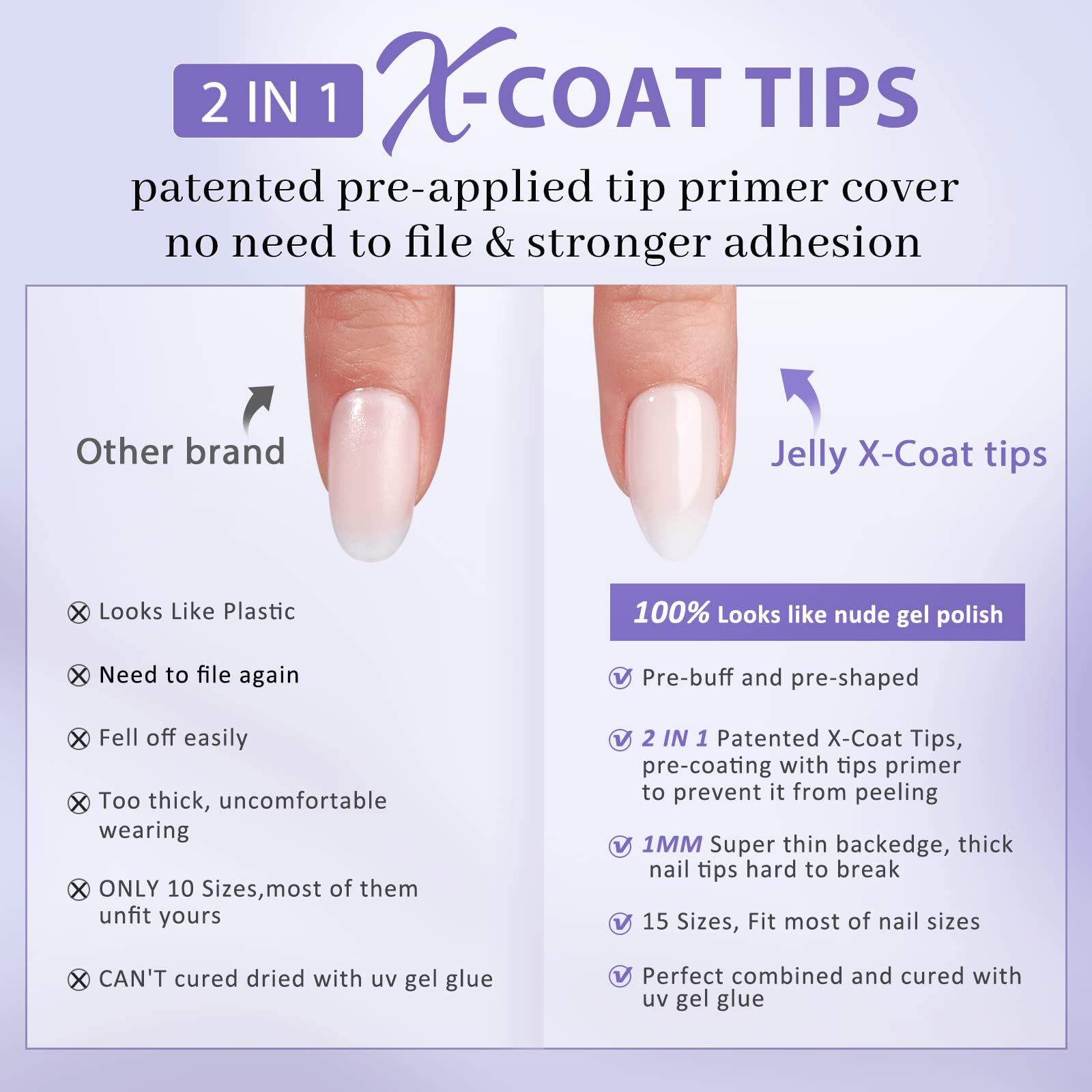 BTArtboxNails milky white tips designed for easy removal and cleanup